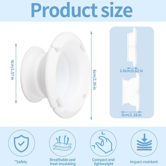 3-Pack Silicone Foldable Charger Cord Organizer – Collapsible Cable Winder & Appliance Cord Holder Compatible with MacBook, PC, USB-C Chargers, and Adapters, Cruise Travel Essentials 2026 (White)