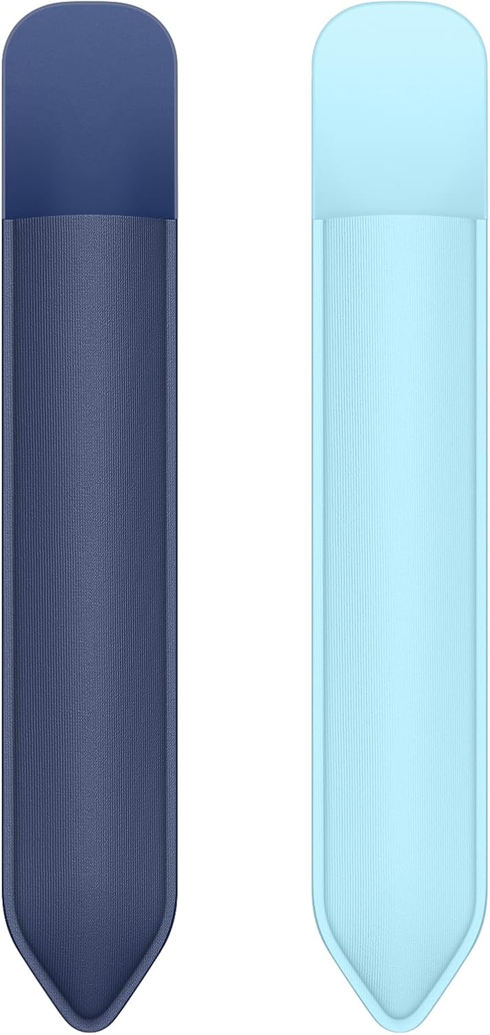 MoKo Pencil Holder Sticker Fit Apple Pencil Pro, Apple Pencil (USB-C), iPencil 1st/2nd Generation, Elastic Pencil Pocket Pouch Adhesive Sleeve Attached to iPad Case for Stylus Pens,Black