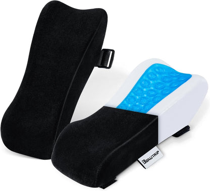 BEAUTRIP Ergonomic Armrest Pads- Office Chair Arm Rest Cover Pillow - Elbow Support Cushion for Computer, Gaming and Desk Chairs (Set of 2, Mesh Cover)