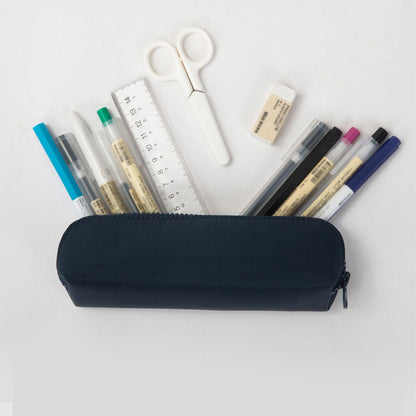 Canvas Pencil Case Cotton Canvas and Simple Multifunctional Pencil Bag Zipper Portable Storage (Black)