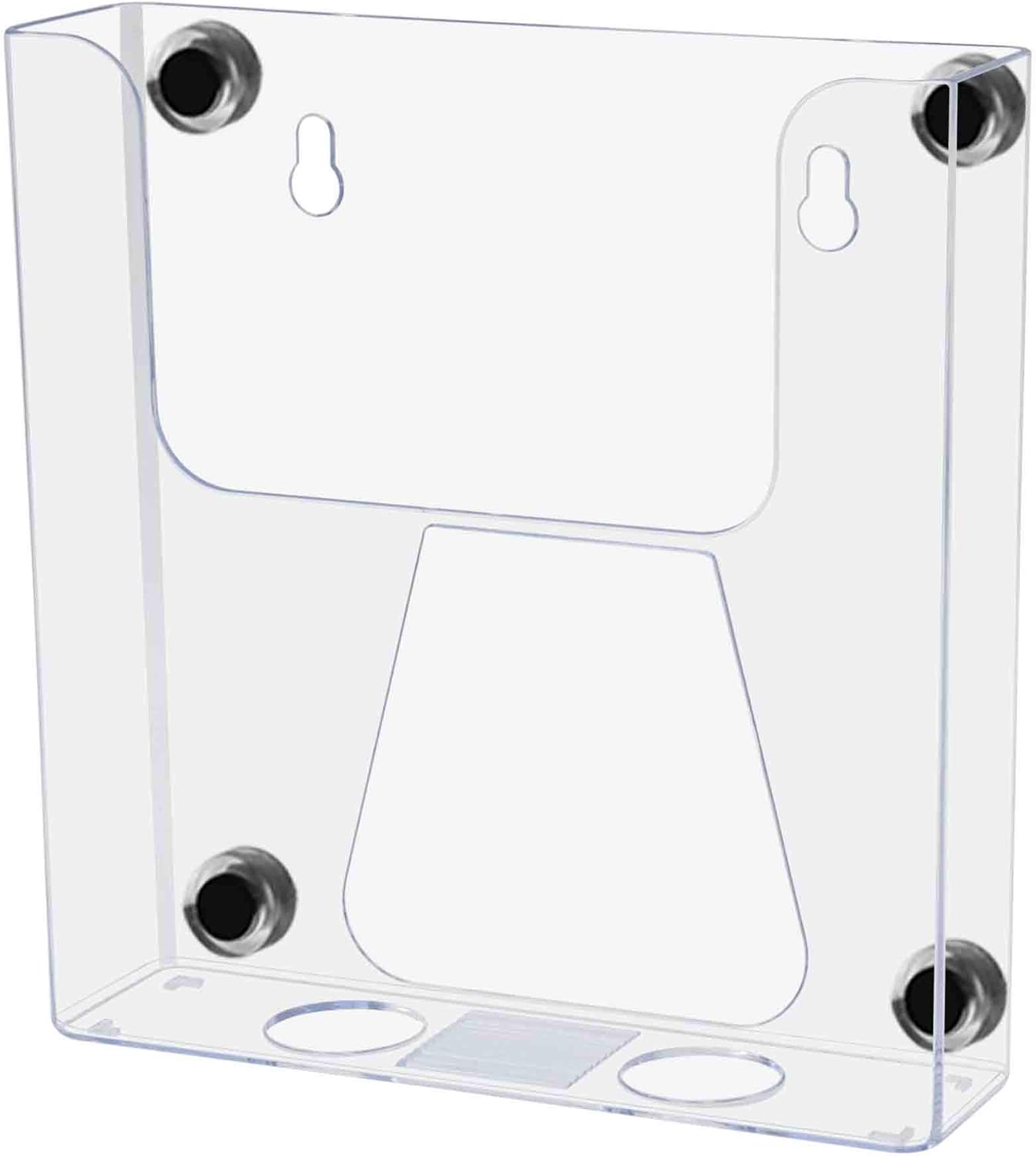Marketing Holders 6 Pack Suction Cup Brochure Holder Holds 6 Inch Wide Literature Window or Glass Wall Mount Display Indoor Graphic Images Amenity Flyers or Reference Sheet Racks