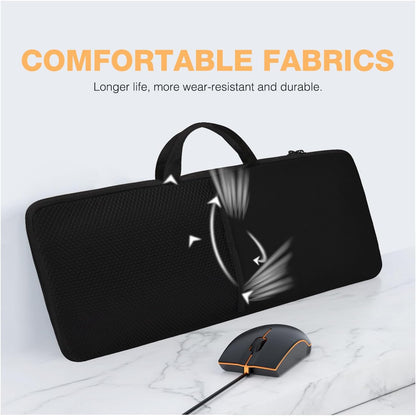 Wireless Keyboard Mouse Sleeve Travel Case,for Logitech Mk345 Wireless Keyboard,Mouse Storage and Cable Storage Pouch,Soft Neoprene Dust and water resistant bag(Black)