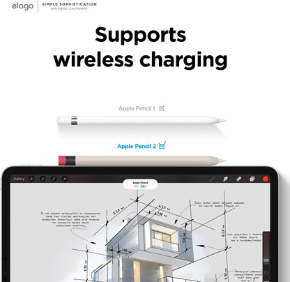 elago Compatible with Apple Pencil Pro Case & Apple Pencil 2nd Generation Case, Compatible with Magnetic Charging, Double Tap, Squeeze, Haptic (Must Read Installation Instructions) [Lovely Pink]