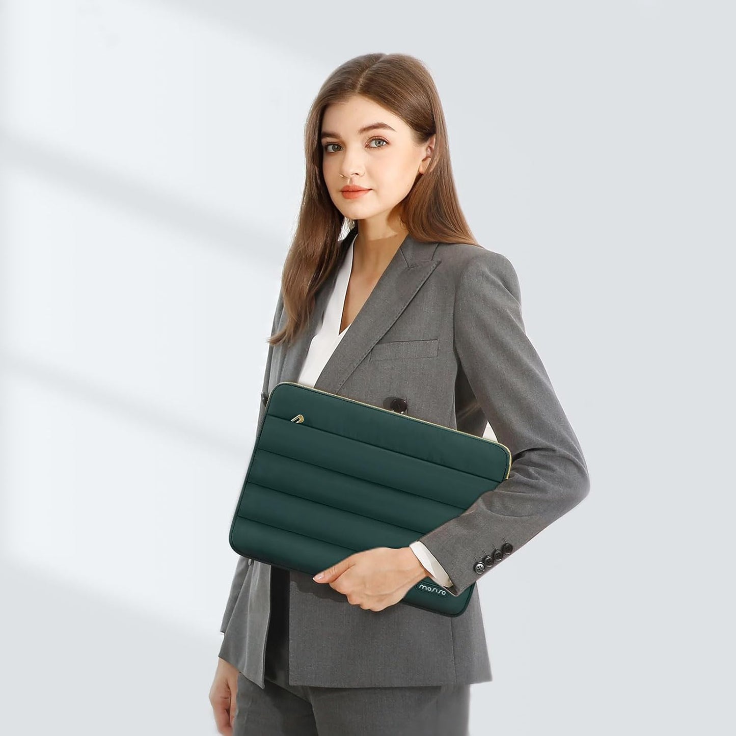 MOSISO Laptop Case 13.3 inch,13-13.3 inch Puffy Laptop Sleeve Compatible with MacBook Neo/Air 13.6 M5 M4 M3 M2 M1/Pro 13/14,HP Dell ASUS Lenovo,Polyester Horizontal Bag with Small Case, Sand