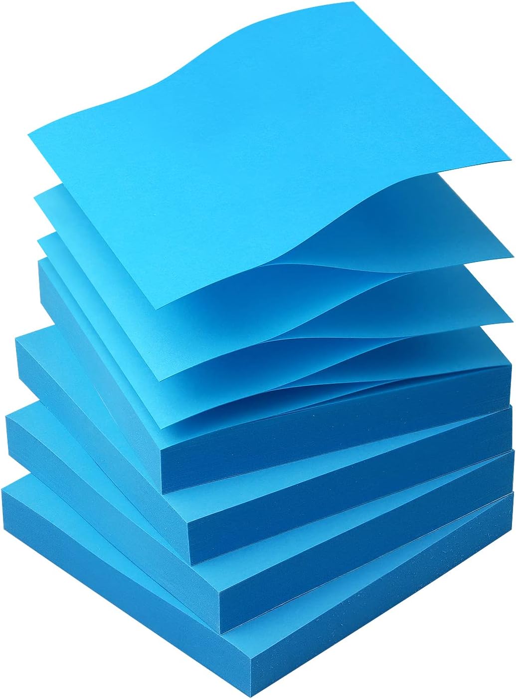 Osboo Sticky Notes 3x3 Pop Up Self-Stick Notes Pads with 6 Bright Colors, Easy to Post for Office, School, Home, 6 Pads/Pack, 100 Sheets/Pad(Pop Up)