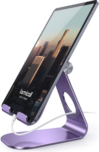 Lamicall S1 Tablet Stand, Adjustable Tablet Holder - Desktop Stand Dock Holder for 4-13" Tablet, iPad Pro 11, 9.7, 10.5, 12.9 Air Mini, Kindle, Tab, Switch, Viral Podcast Video Office Desk Accessories
