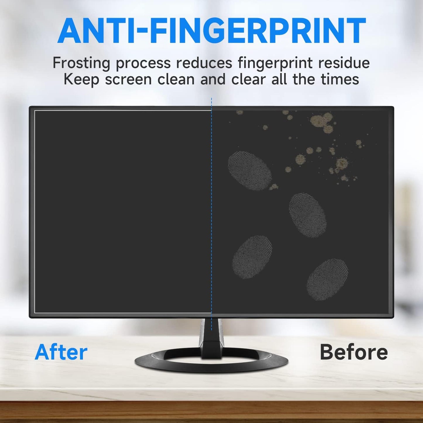 2 Pack 24 Inch Anti Glare Matte Screen Protector for 24 Inch 16:9 Sceptre/LG/Dell/HP/Acer/ViewSonic/ASUS/Aoc/Samsung Widescreen Monitor, Eye Protection Anti Scratch & Anti Glare Film