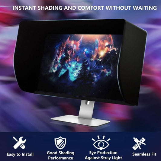 32-inch Desktop Computer Screen Hood, Monitor Hood for Sun Glare, Computer Shade, That Provides Privacy and Protection, for Office, Play Games