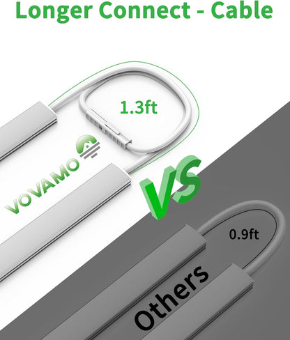 Plug-in Under Cabinet Lighting, Dimmable Under Counter Lights for Kitchen, 2pcs 12 Inch, Warn White 3000K Linkable USB Led Closet Light, Wired Indoor Night Lights Bar for Desk,Sink,Workbench