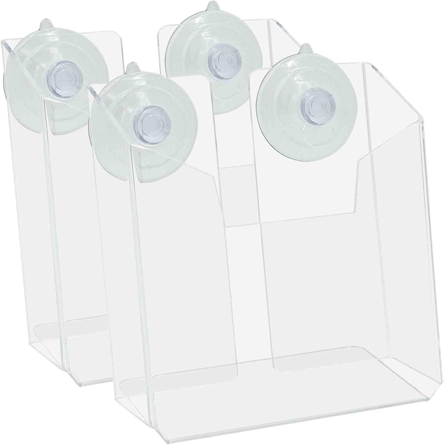 Marketing Holders 6 Pack Suction Cup Brochure Holder Holds 6 Inch Wide Literature Window or Glass Wall Mount Display Indoor Graphic Images Amenity Flyers or Reference Sheet Racks