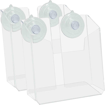Marketing Holders 6 Pack Suction Cup Brochure Holder Holds 6 Inch Wide Literature Window or Glass Wall Mount Display Indoor Graphic Images Amenity Flyers or Reference Sheet Racks