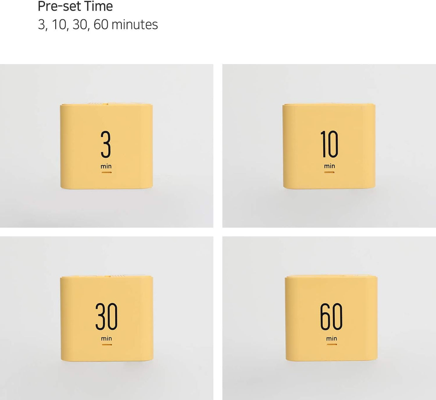 mooas Multi Clock Time Cube Timer (White), Alarm & Backlight Desk Productivity for ADHD Kids Classroom Study, Kitchen, Cooking, Desk, Office, Time Management 5,15,30,60 min Timer Various Setting