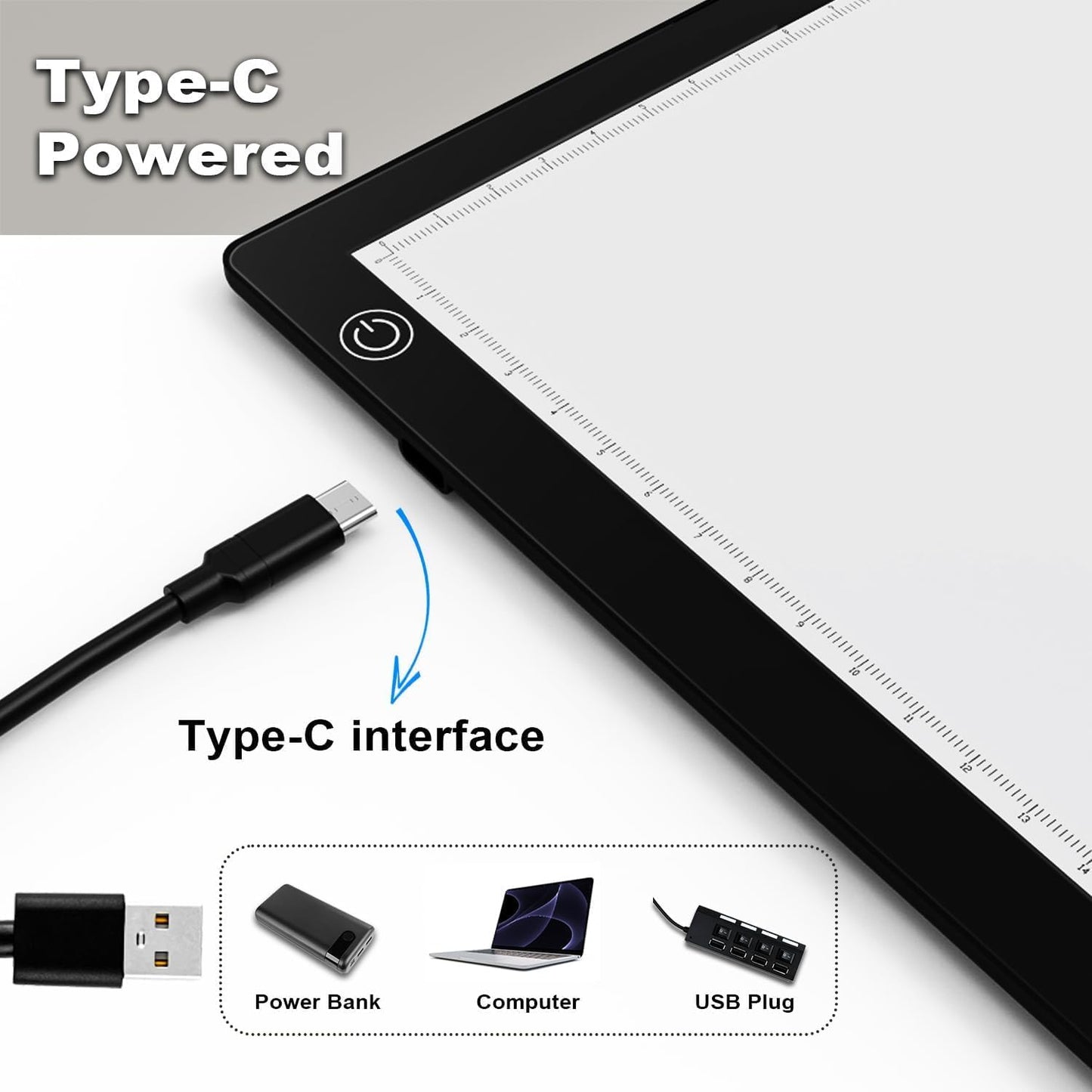 Slide & Negative Viewer Light Box, Light Table for Scanning Film Negatives and Slides/4A Light Pad,3-Level Backlight Ultra-Thin Film Scanner-USB Powered