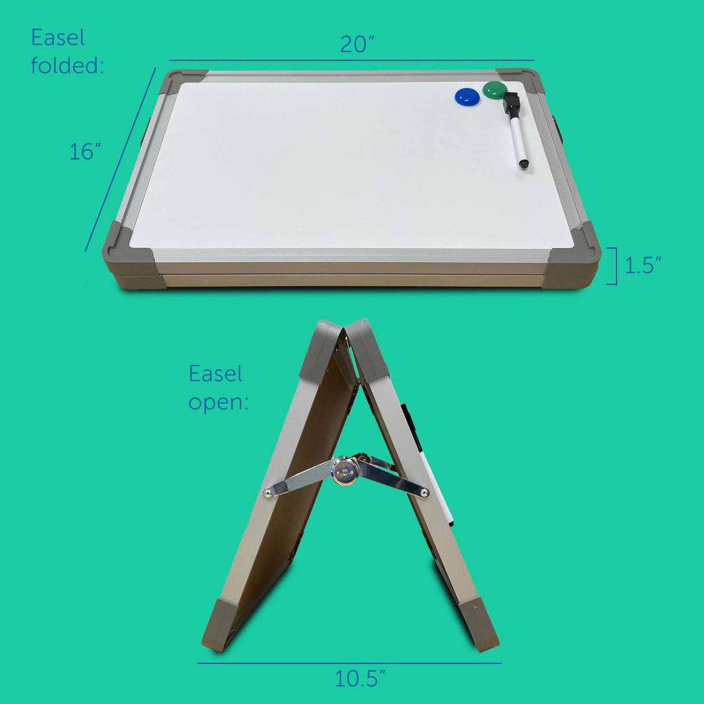 FLP50000 - Flipside Magnetic Dry-Erase Desktop Easel