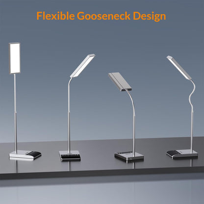 LEPOWER Desk Lamp, 800LM LED for Home Office, 12W Reading for Desk, Eye-Caring Light, Touch Table Gooseneck Lamp, 50 Lighting Modes, Bright for Bedroom, Study (Black)