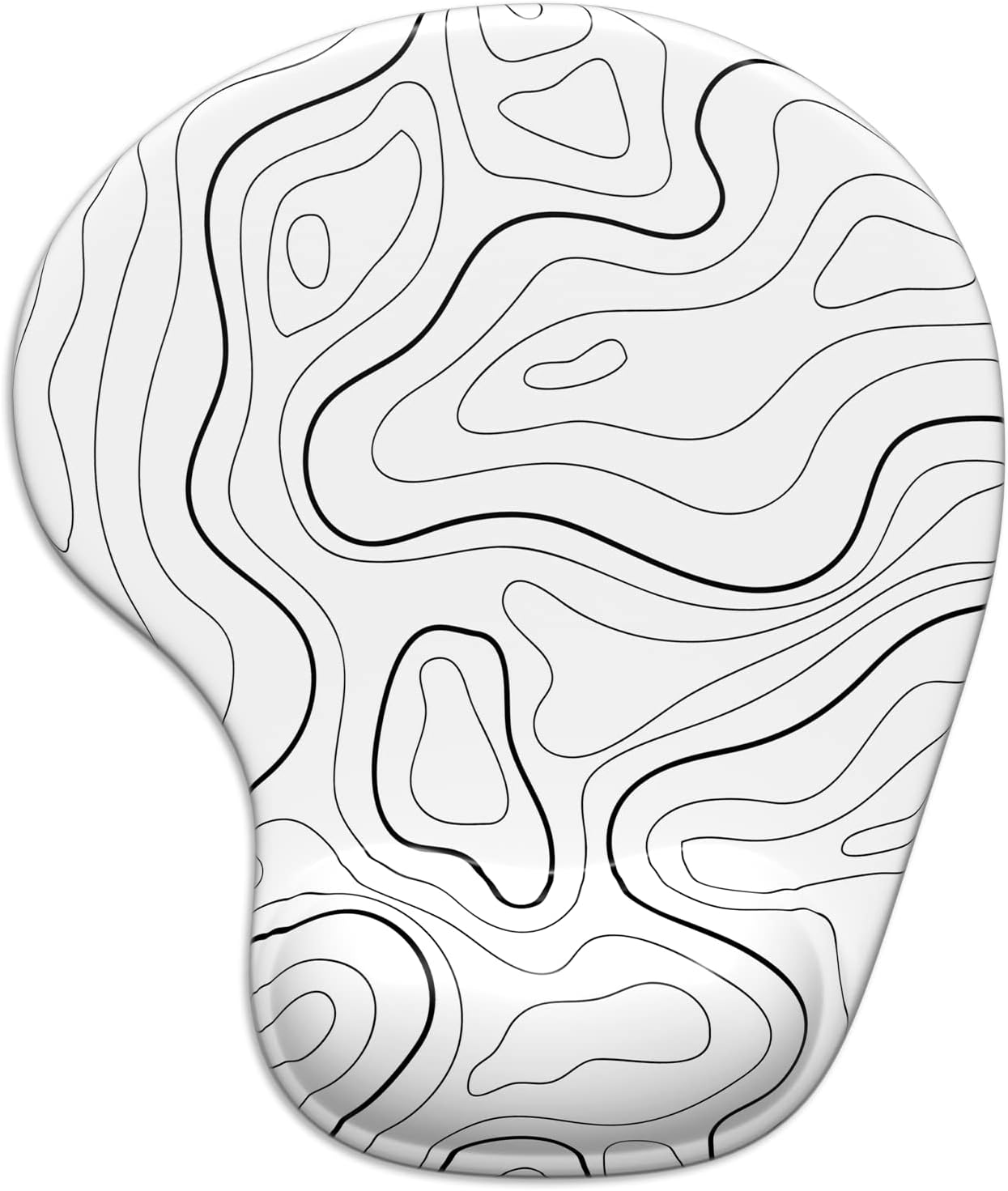 ITNRSIIET Ergonomic Mouse Pad with Gel Wrist Support Wrist Rest Smooth Surface Non-Slip PU Base Comfortable Office Supplies Pain Relief, 9.5 x 8 inches, Beach