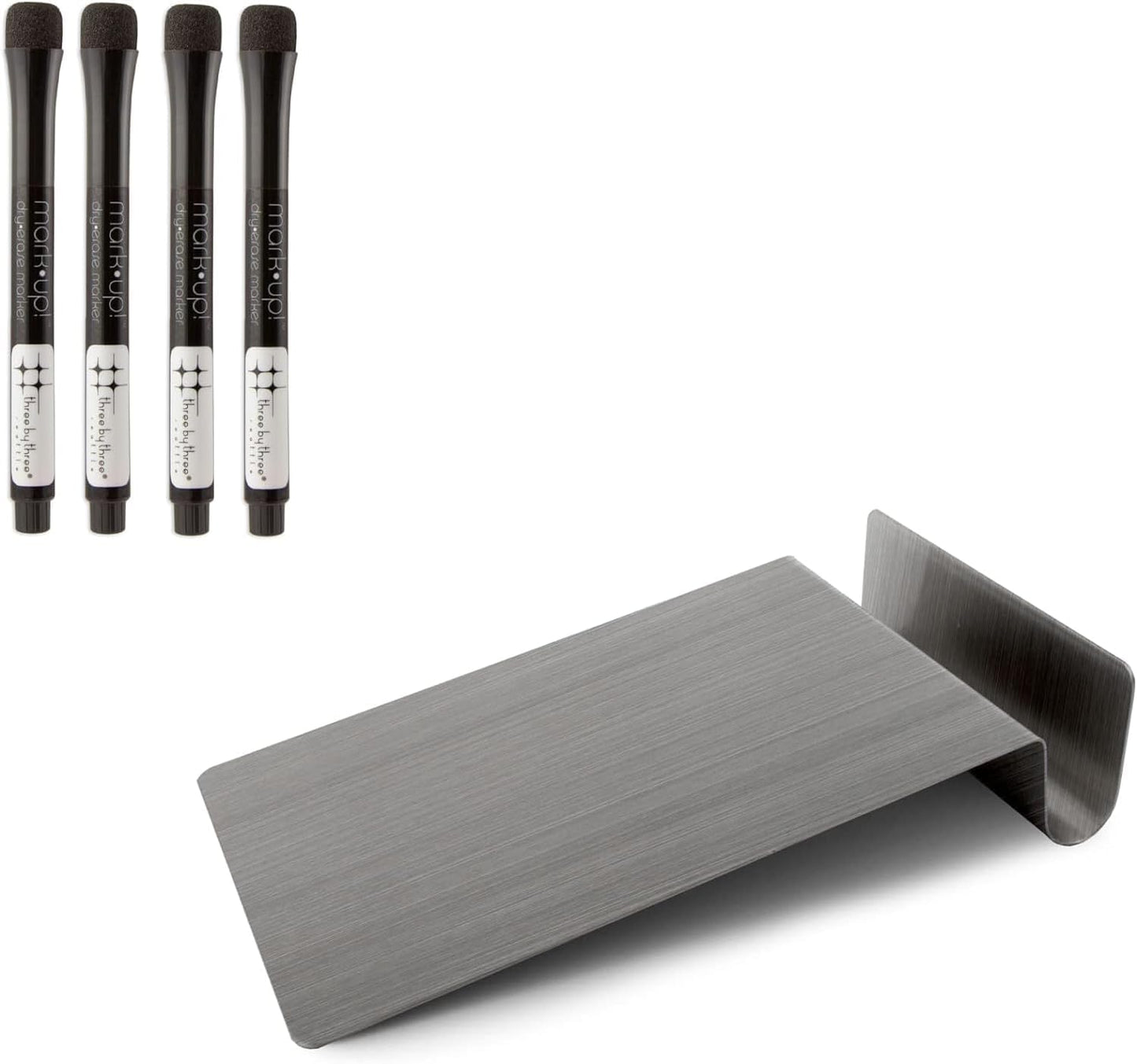 Three by Three Seattle 5.5 x 9 Inch to.do Dry Erase Board with Marker for Memos, Lists, and More in Office, Home, Classroom, and Event Spaces (White)