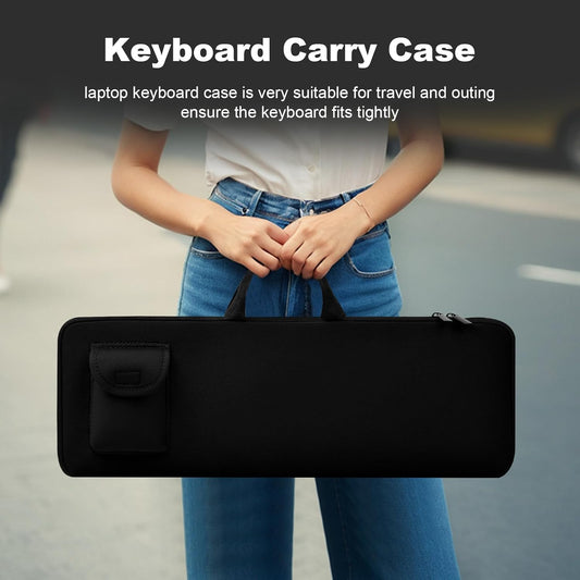 Keyboard Sleeve Travel Case for Logitech MK250 Wireless Keyboard Mouse Combo,Rugged Neoprene Construction Zipper Mouse Storage and Cable Storage Pouch(Black)