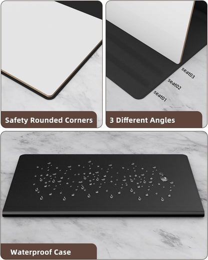 Small Dry Erase Board with Stand for Desk, Portable Reusable Desktop Notepad, 9.5 * 6.6in Memo White Board,Office Home Supplies Desk Accessories MH770 (Rose)