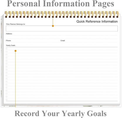 Weekly Productivity Planner - 8.5" x 11" Dashboard Desk Notepad Has 6 Focus Areas to List Tasks for Goals, Projects, Clients, Academic or Meal-Organize Your Daily Work Efficiently, 54 Weeks, Green