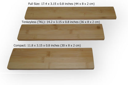 Kothar Wooden/Bamboo Keyboard Wrist Rest - Ergonomic Design, Comfortable Support for Mechanical Keyboards, Office & Gaming Use (TKL, Black)