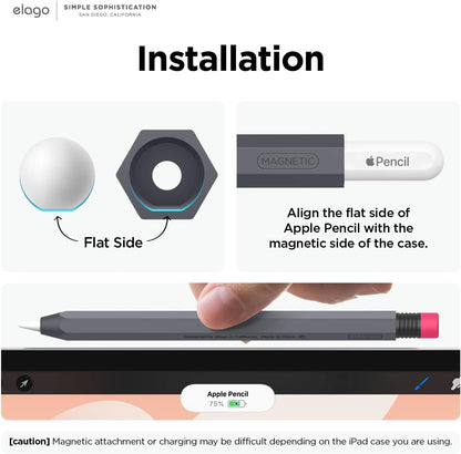 elago Compatible with Apple Pencil Pro Case & Apple Pencil 2nd Generation Case, Compatible with Magnetic Charging, Double Tap, Squeeze, Haptic (Must Read Installation Instructions) [Lovely Pink]