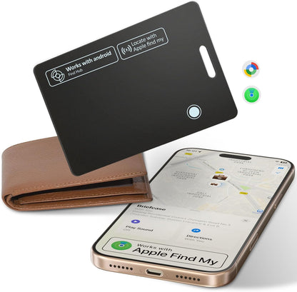 2 Pack Ultra Slim Rechargeable Wallet Tracker Card, IP67 Waterproof Bluetooth Tracking Card Compatible with Apple Find My & Android, Item Locator for Wallet Luggage Backpack