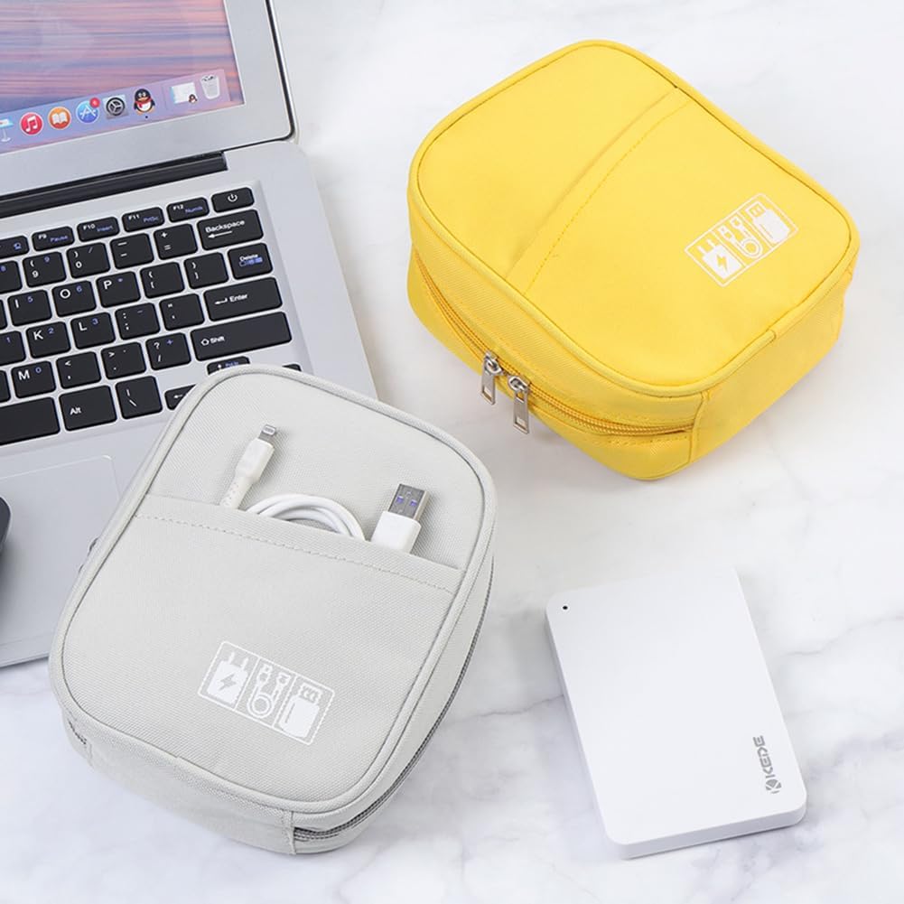 E-Tree Storage Pouch for Small Electronics and Accessories,Tech Bag,Electronic Organizer Case Compatible with MacBook Laptop Charger,Mouse,Cables,Hub,Power Bank,Earphone,Toiletries Cosmetics (Purple)