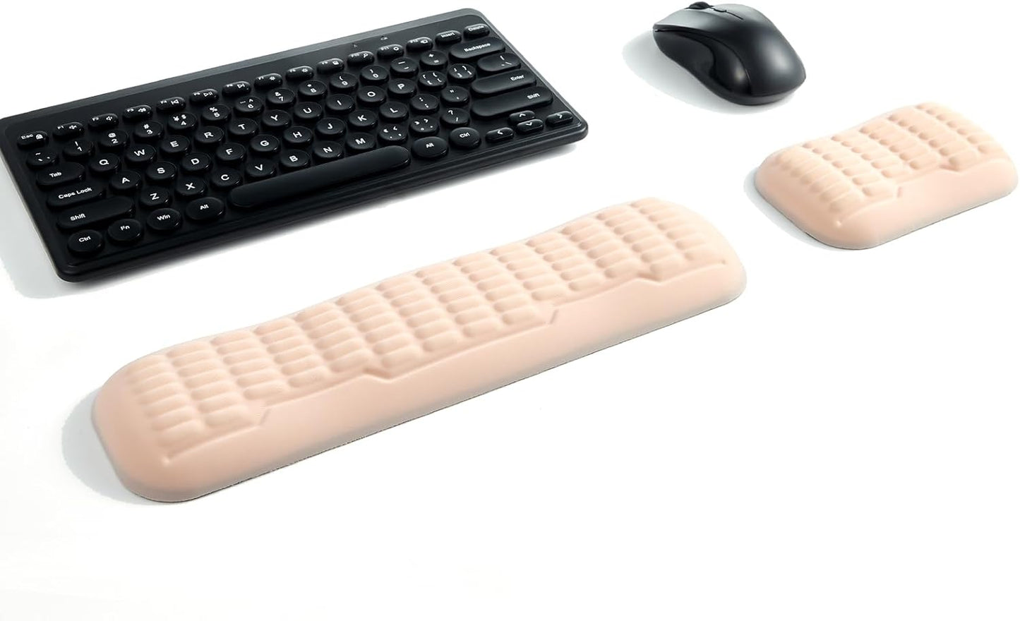 UnivoColors Ergonomic Mouse Wrist Rest,Latest 3.0 Wave Curve Design,High-Resilience Memory Foam Non-Slip Base,Reduces Wrist Fatigue,Ideal for Office Gaming & Long Hours of Use(Black)