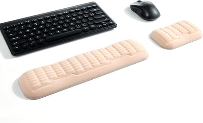 UnivoColors Ergonomic Mouse Wrist Rest,Latest 3.0 Wave Curve Design,High-Resilience Memory Foam Non-Slip Base,Reduces Wrist Fatigue,Ideal for Office Gaming & Long Hours of Use(Black)