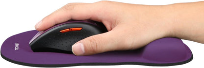 TECKNET Ergonomic Mouse Pad with Wrist Rest, Soft Mousepad with Massage Design, Memory Foam and Non-Slip PU Base for Pain Relief, Gaming Mouse Pad for Desk, Home, Office, 12x8 Inches, Black