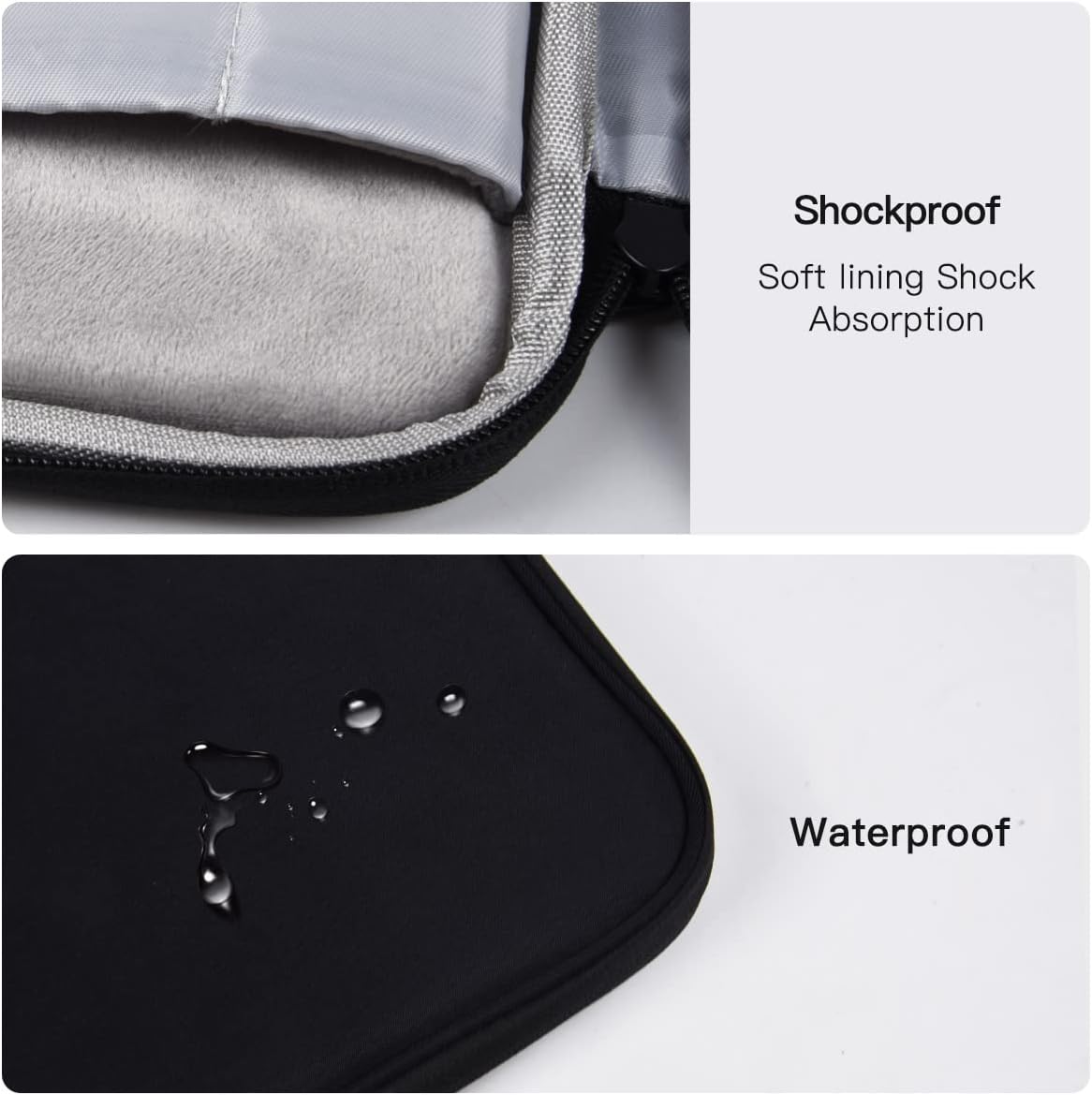 12-12.9 Inch Tablet Sleeve Bag for 12.4" Samsung Galaxy Tab S10+ S9+ Plus/S8+/S7+ Plus/S7 FE,13" iPad Air M4 M3 M2/iPad Pro M5 M4/Pro 12.9"/Microsoft Surface Go 2 12.4"/Pro 11 10 Carrying Case-Black
