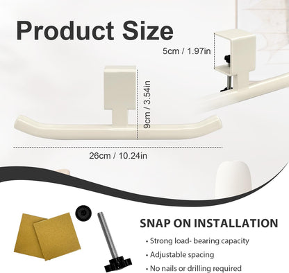 Desktop Backpack Hook - Durable and portable under-desk hook, space-saving backpack storage rack, suitable for offices/classrooms/dormitories, no drilling required for installation (white) - 1 piece
