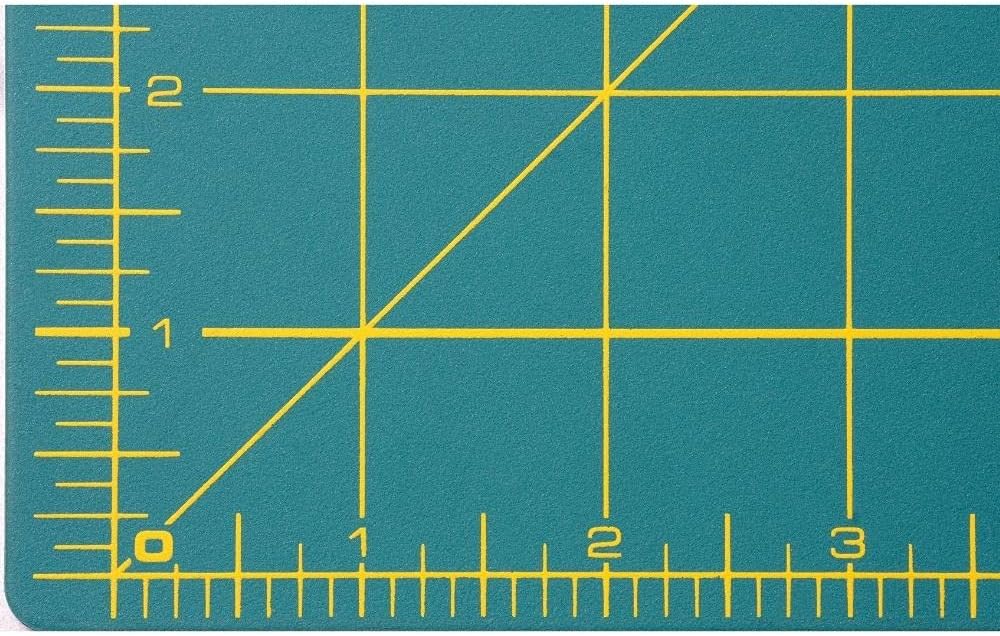OLFA 18" x 24" Self Healing Rotary Cutting Mat (RM-SG) - Double Sided 18x24 Inch Cutting Mat with Grid for Quilting, Sewing, Fabric, & Crafts, Designed for Use with Rotary Cutters (Green)