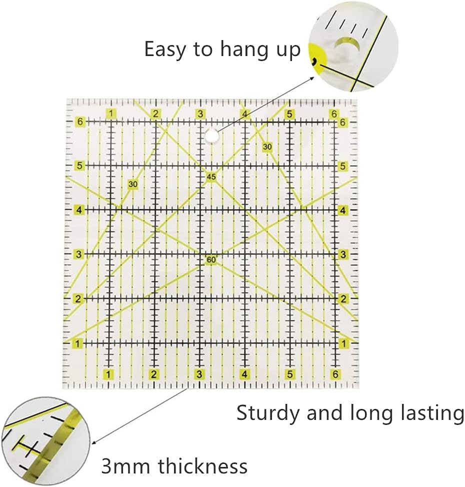 Headley Tools Rotary Cutter Set - 45mm Fabric Cutter, 5 Extra Rotary Blades, A3 Cutting Mat, Quilting Ruler and Sewing Clips, Craft Knife Set, Ideal for Crafting, Sewing, Patchworking, Purple