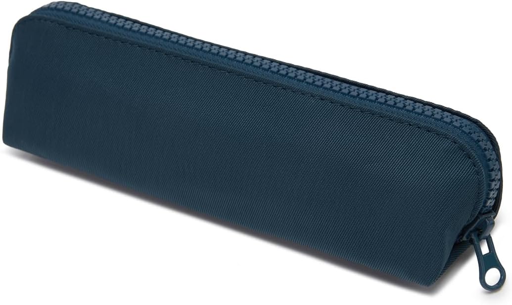 Canvas Pencil Case Cotton Canvas and Simple Multifunctional Pencil Bag Zipper Portable Storage (Black)