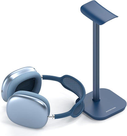 Headphone Stand, Desktop Headset Holder Heavy Base Desk Earphone Stand Aluminum Gaming Headset Hanger Rack Compatible with AirPods Max, AirPods Pro, Sony, Beats, Bose, Razer (White)