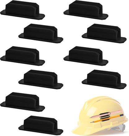 10 Pcs Silicone Pen Holder for Wall,Adhesive Pencil Holder for Clipboard Student Desk Classroom (5-colors)