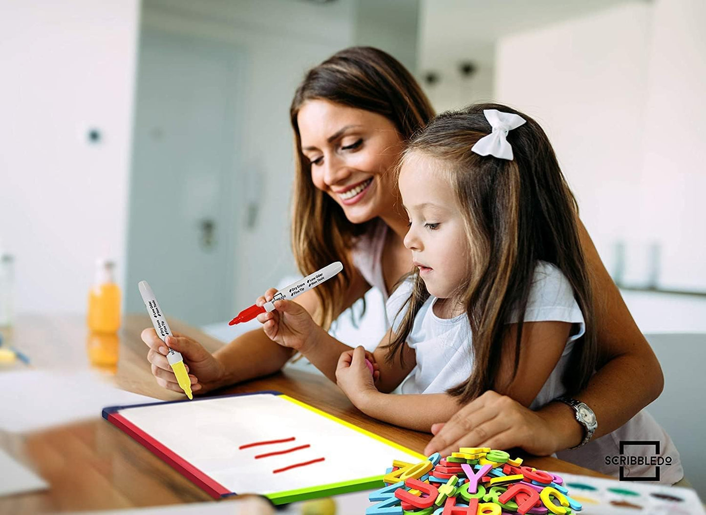 SCRIBBLEDO Colored Frame Magnetic Dry Erase White Board 9" X 12" WHITEBOARD