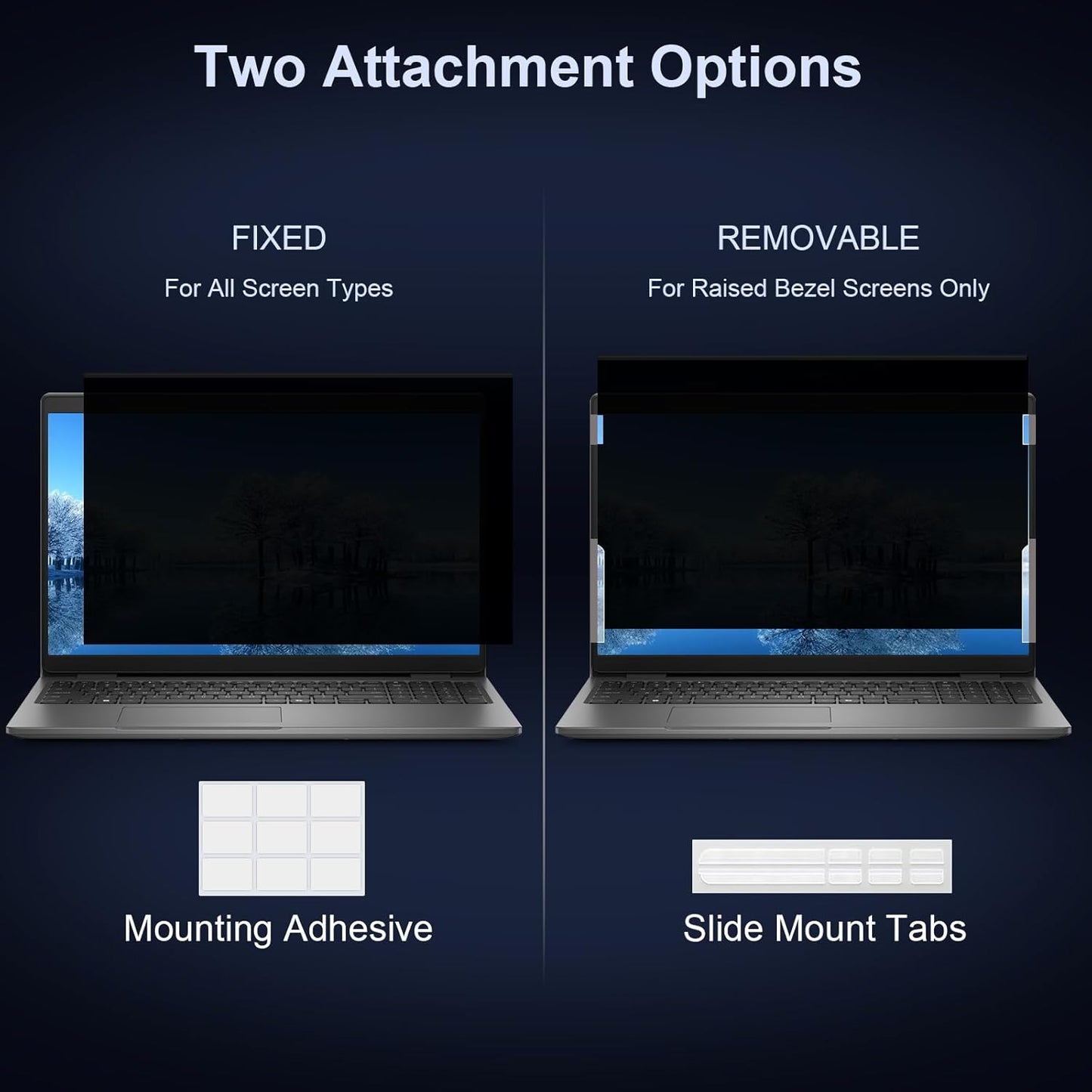 13.3 Inch 16:9 Laptop Privacy Screen Filter, Computer Monitor Privacy Shield, Anti Scratch Anti Spy Anti Glare Blue Light Screen Protector