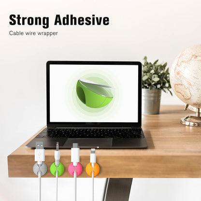 12 Pack Cable Clips, Znben Cord Organizer Holder Adhesive Cable Management Charger Wire Holder Clips for Desk, Home, Office, Car, Cubicle, Nightstand Black