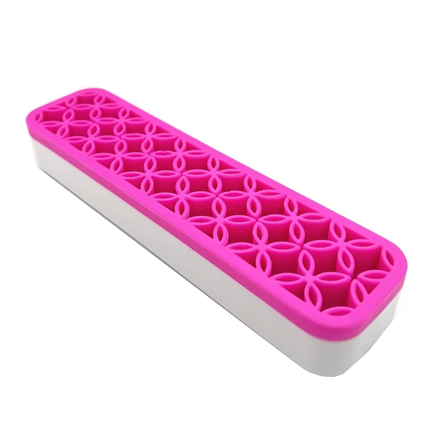 TANG SONG 2 PCS Rectangle Silicone Make up Brush Holder Cosmetic Storage Box Desktop Organizers (Black)