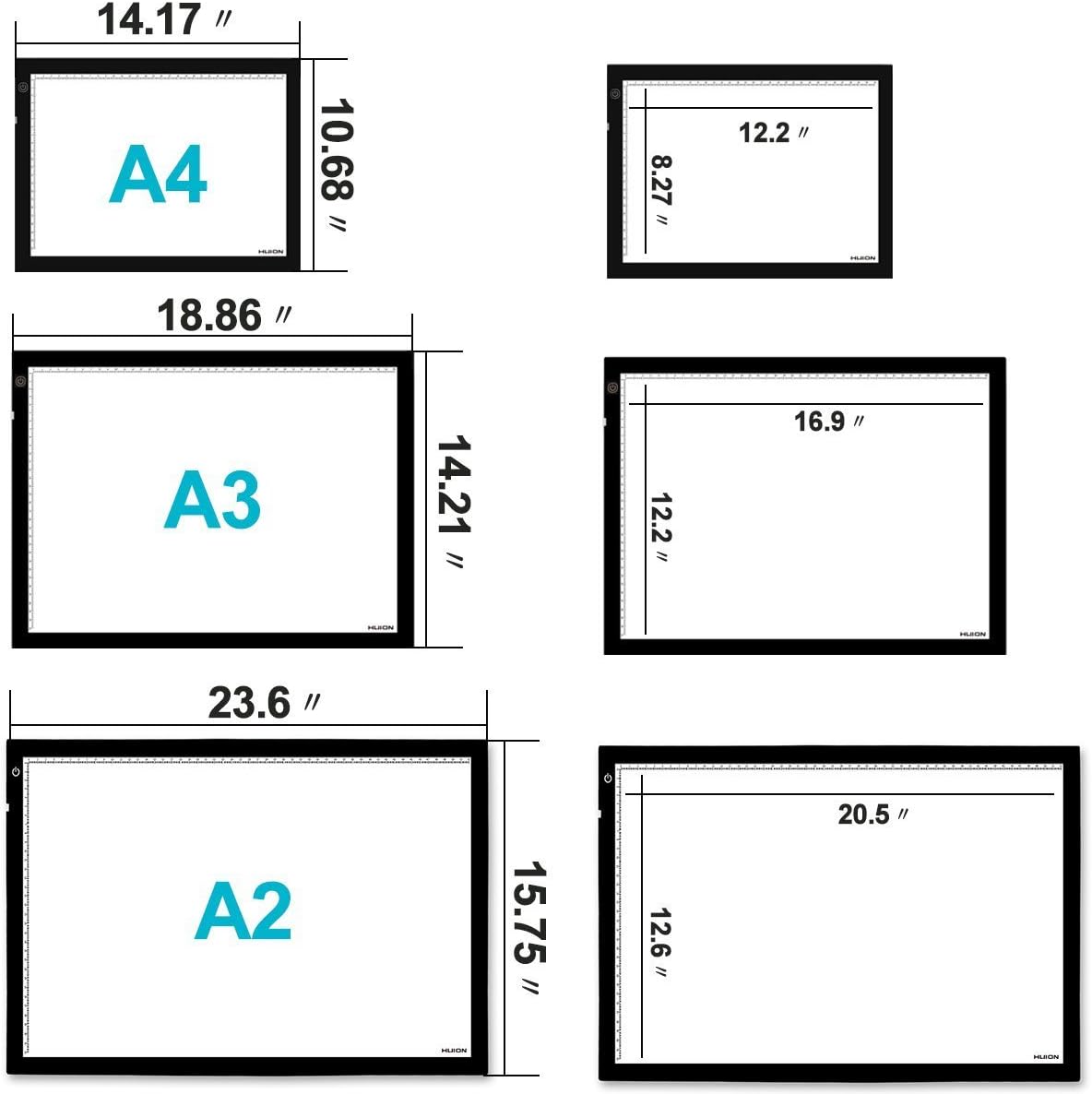 Huion A3 Light Box for Tattoo Tracing - AC Powered