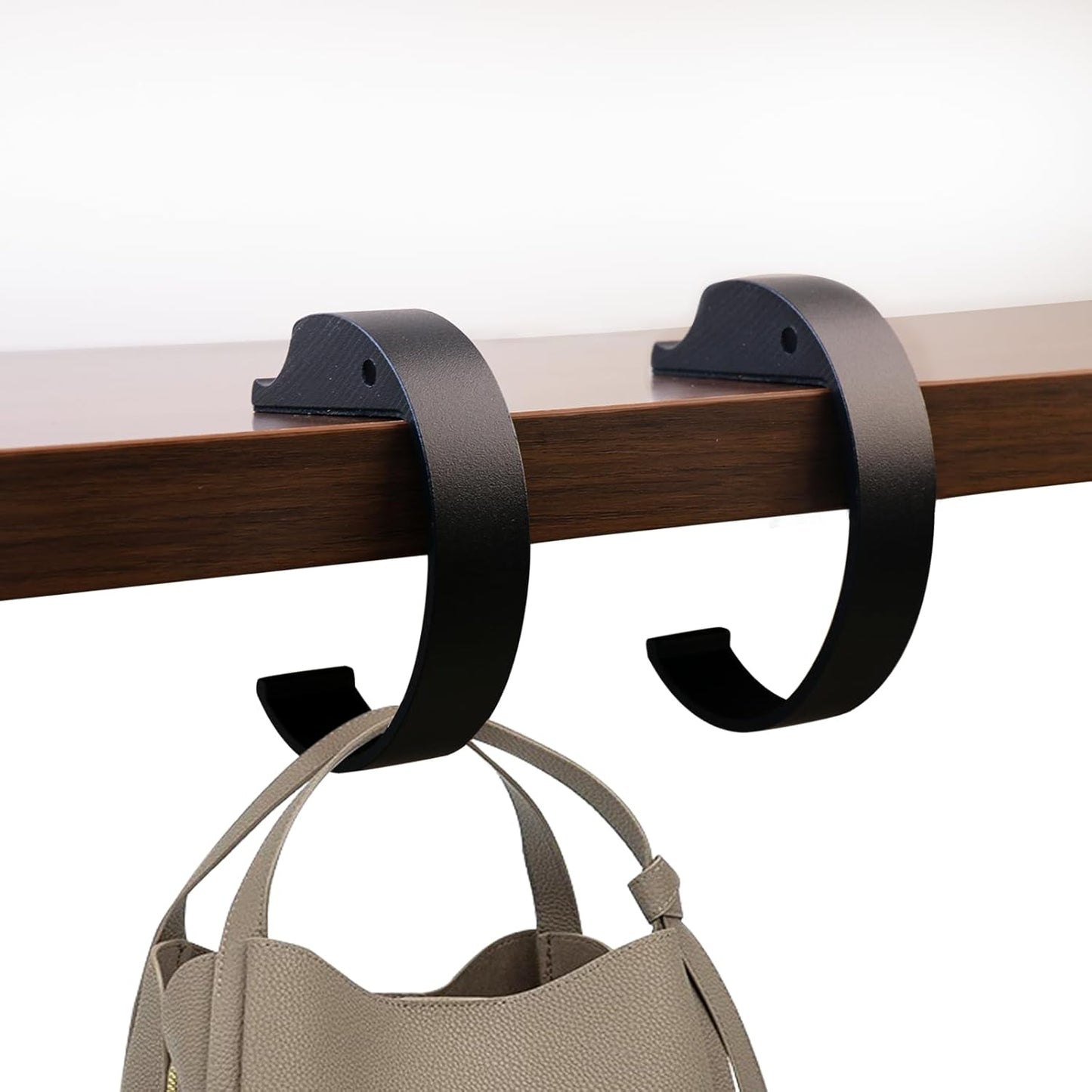 Bag Hook Heavy Sturdy Purse Hook for Table & Holds 50 lbs Purse Holder for Table Portable Purse Hanger for Table 2pcs Black and White