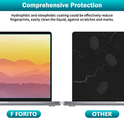 F FORITO 2-Pack 15.6 Inch Anti Blue Light Laptop Screen Protector, Eye Protection Anti Glare Matte Computer Screen Cover for 15.6" Laptop with 16:9 Aspect Ratio, Reduce Eye Strain and Touch Sensitive