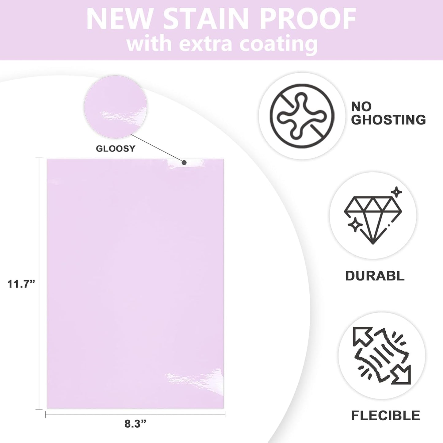 Dry Erase Board Sticker- Whiteboard Stickers-8.27''x11.69'' Removable Dry Erase Sheets- Fridge Dry Erase Paper for Wall/Desk/Refrigerator/Door/Locker/Home/Office/Classroom (White-2Pcs)