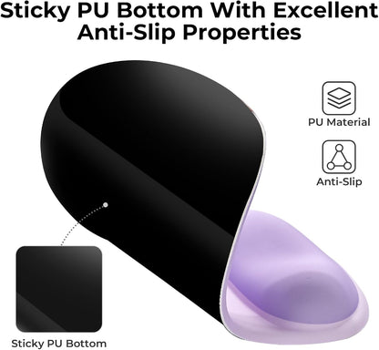 EooCoo Ergonomic Mouse Pad with Gel Wrist Rest Support, Middle Concave Design for Natural Wrist Alignment, Non-Slip Base Mousepad for Laptop, Computer, Office Desk Accessories, Carpal Tunnel Syndrome
