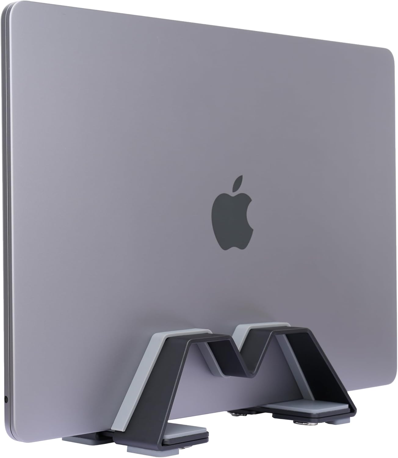 Adjustable Dual Vertical Laptop Stand - Supports 2 Devices Holder, Fit for All Laptops(10-30mm Thickness) - Fashion Design, Adjustable Width, Anti-Slip & Scratch-Resistant, Patented Design