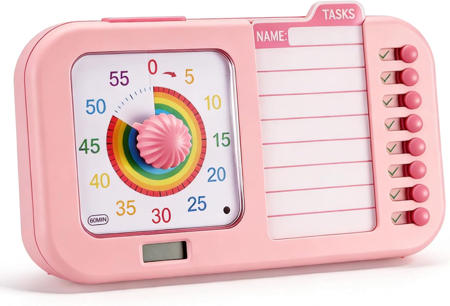 3-in-1 Visual ADHD Timer for Kids & Adults with Planning Board, Task Timer, Chore Chart & Visual Schedule Planner, Autism & ADHD Tools with Checklist for Homeschool Supplies, Home, School