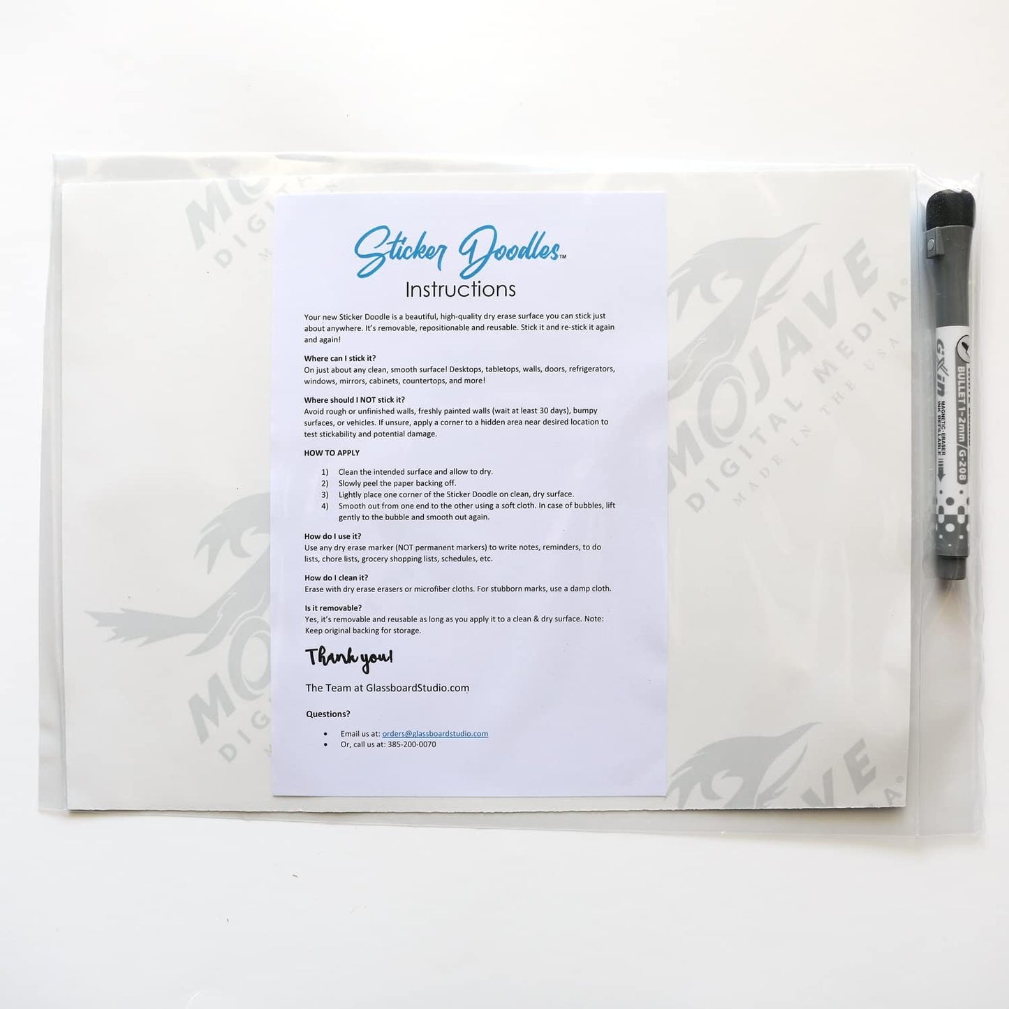 Dry Erase Whiteboard Task & Habit Tracker | Removable and Restickable Adhesive Decal | Fine-Tip Magnetic Marker Included | 9” x 12”